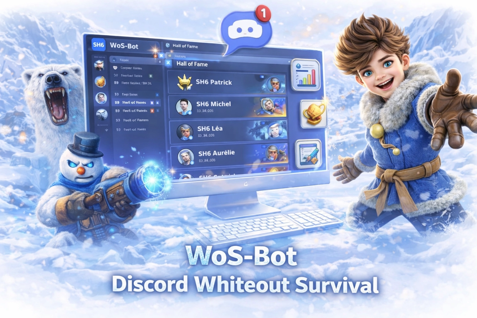WoS-Bot — Robot Discord Whiteout Survival pour l’alliance SH6